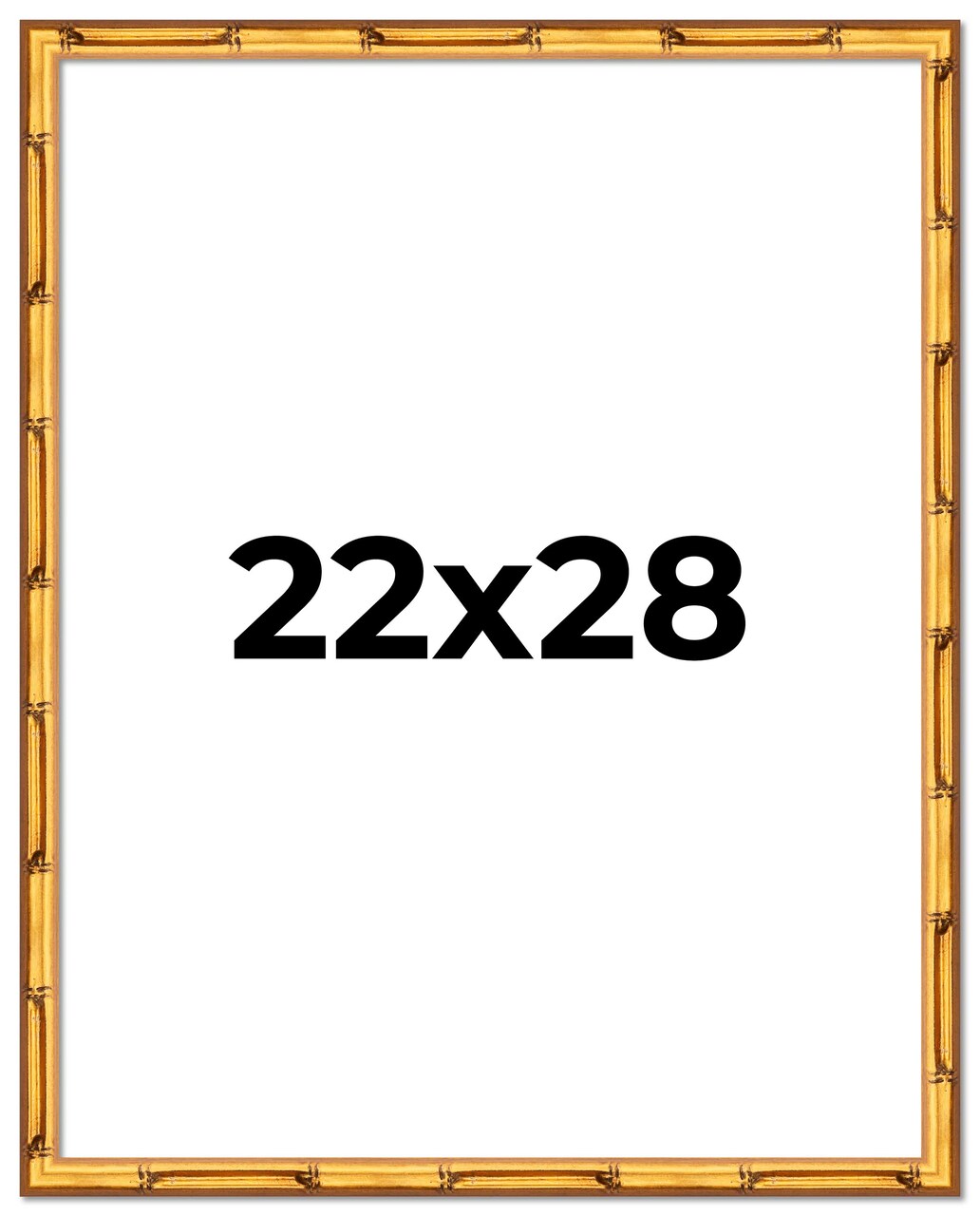 22x28 Thin Bamboo Picture Frame with UV-Resistant Acrylic & Acid Free Backing, Available in 2 Finishes - Gold and Brown